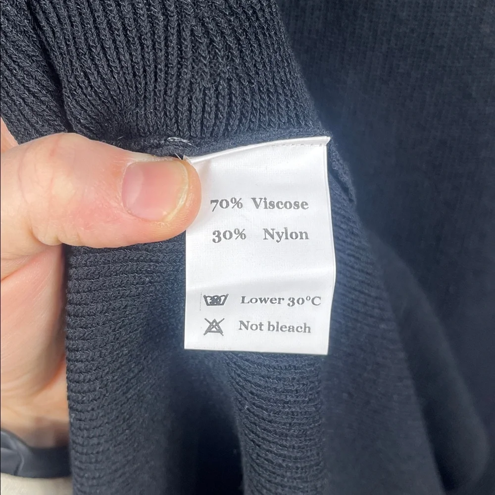 NWT Revolve SNDYS Tied Up Ribbed Long Sleeve Dress in Black. - Picture 13 of 14